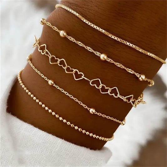 Gouden hartjes armband – Endless Hearts